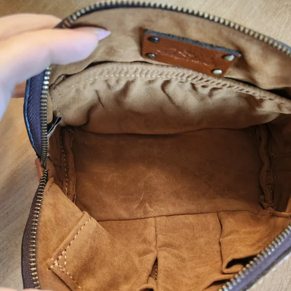 Patricia Nash Floral Print Leather Cosmetic Pouch Evening Bag - Picture 7 of 8